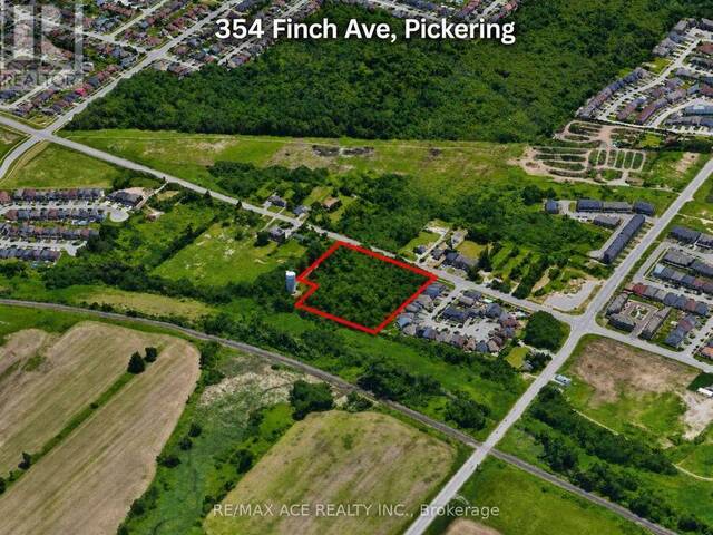 354 FINCH AVENUE Pickering Ontario, L1V 1H8 - Vacant Land For Sale