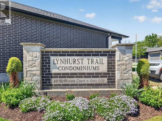 21 - 10 MCPHERSON COURT St. Thomas Ontario, N5P 0E5 - 3 Bedrooms Condo For Sale