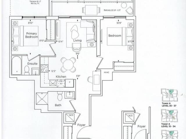 1101 - 2851 HWY 7 STREET Vaughan Ontario, L4K 1W2 - 2 Bedrooms Condo For Sale