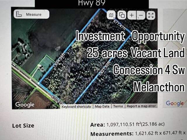 257 4TH LINE CONCESSION 4 SW LINE Melancthon Ontario, L9V 2C3 - Vacant Land For Sale
