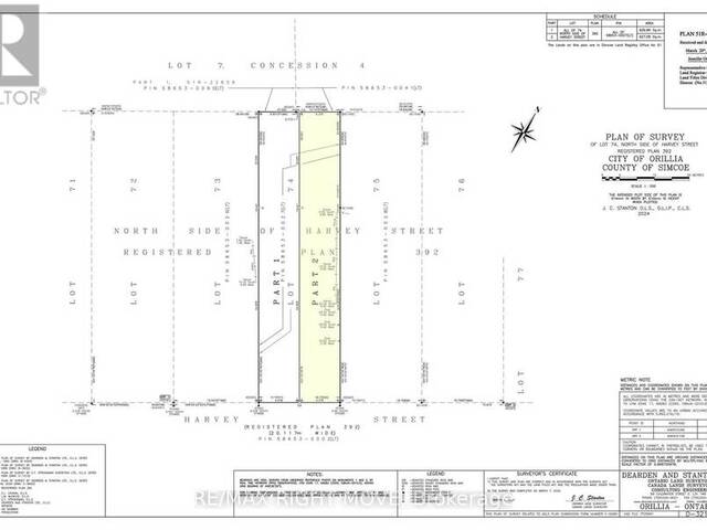 256 HARVEY STREET Orillia Ontario, L3V 3M4 - Vacant Land For Sale