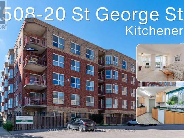 508 - 20 ST GEORGE STREET Kitchener Ontario, N2G 2S7 - 1 Bedroom Condo For Sale