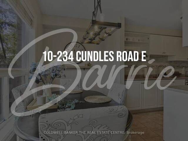 10 - 234 CUNDLES ROAD E Barrie Ontario, L4M 6L1 - 3 Bedrooms Condo For Sale