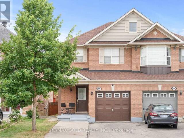 61 HERDWICK STREET Brampton Ontario, L6S 6L6 - 4 Bedrooms Home For Sale