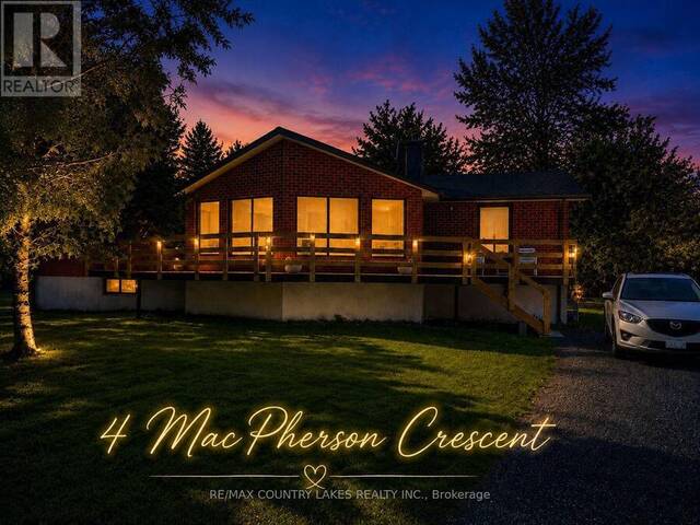 4 MACPHERSON CRESCENT Kawartha Lakes Ontario, K0M 2B0 - Property For Sale