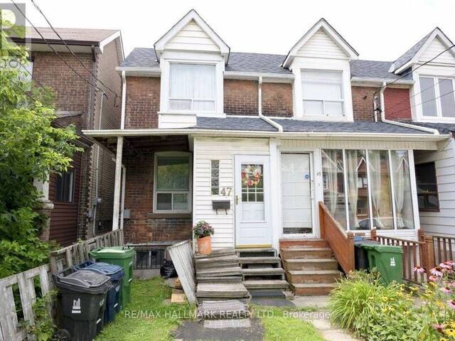 47 DENTONIA PARK AVENUE Toronto Ontario, M4C 1W6 - 2 Bedrooms Home For Sale