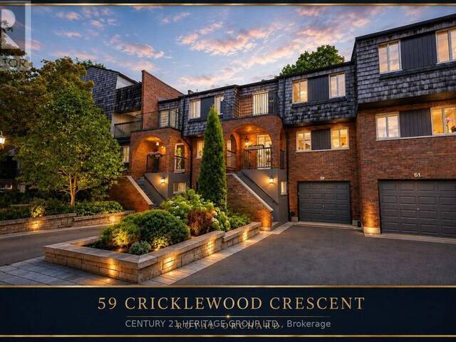 59 CRICKLEWOOD CRESCENT Markham Ontario, L3T 4T8 - 5 Bedrooms Condo For Sale