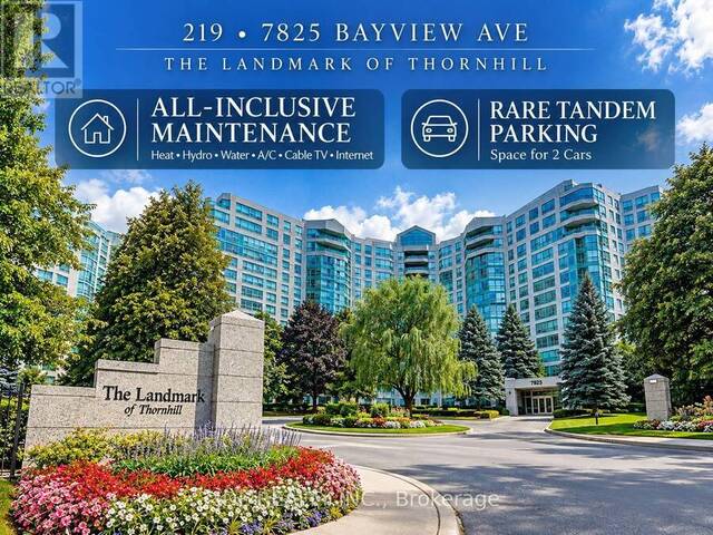 219 - 7825 BAYVIEW AVENUE Markham Ontario, L3T 7N2 - 2 Bedrooms Condo For Sale