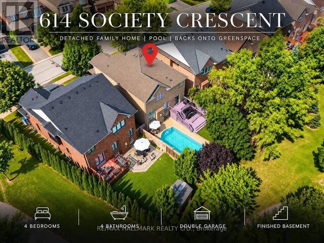 614 SOCIETY CRESCENT Newmarket Ontario, L3X 2V8 - 4 Bedrooms Home For Sale