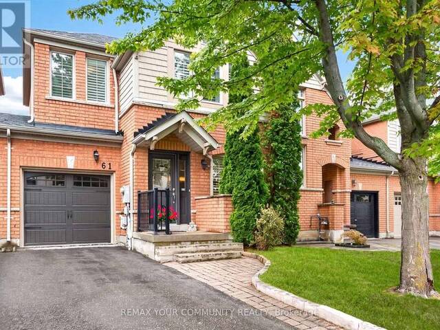 61 COZENS DRIVE Richmond Hill Ontario, L4E 4W6 - 3 Bedrooms Home For Sale