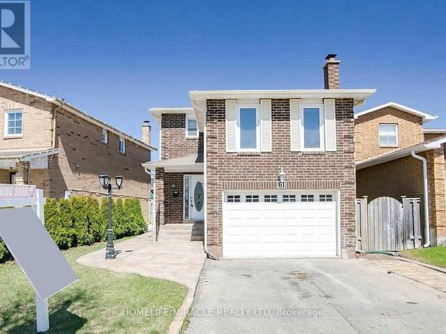61 ALABASTER DRIVE Brampton Ontario, L6V 4G9 - 5 Bedrooms Home For Sale