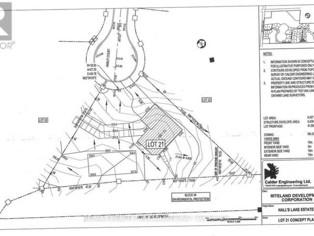 67 AMALFI COURT Caledon Ontario, L7E 3P6 - Vacant Land For Sale
