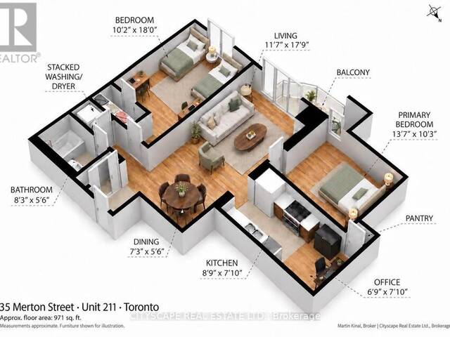211 - 35 MERTON STREET Toronto Ontario, M4S 3G4 - 2 Bedrooms Condo For Sale