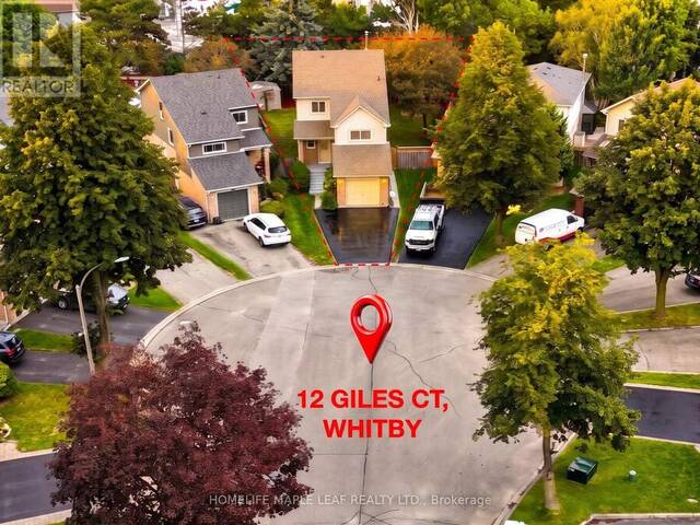 12 GILES COURT Whitby Ontario, L1N 8T5 - 4 Bedrooms Home For Sale