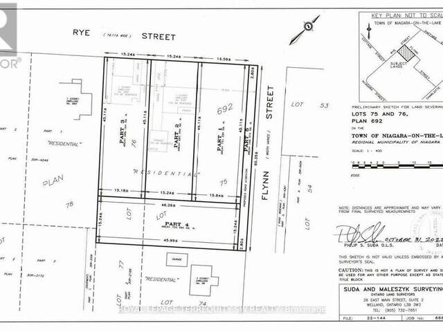 684 RYE STREET Niagara-on-the-Lake Ontario, L0S 1J0 - Vacant Land For Sale