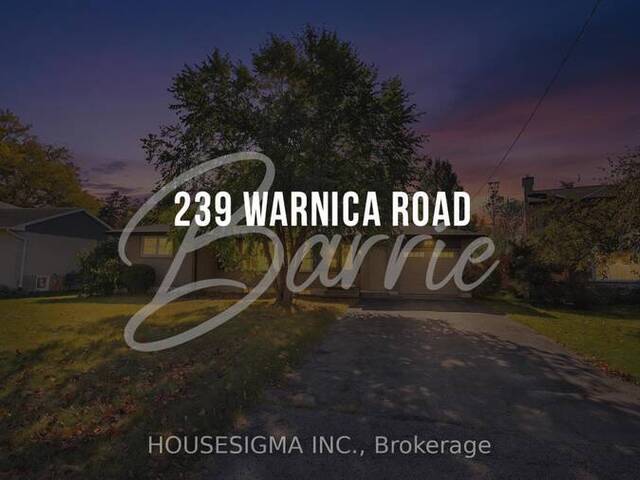 239 WARNICA ROAD Barrie Ontario, L4N 3Z2 - 5 Bedrooms Home For Sale