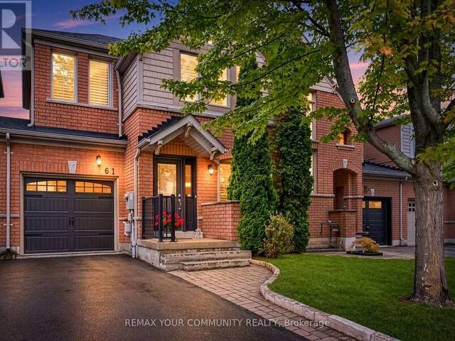 61 COZENS DRIVE Richmond Hill Ontario, L4E 4W6 - 3 Bedrooms Home For Sale