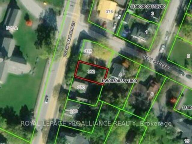 372 PICTON MAIN STREET Prince Edward Ontario, K0K 2T0 - Vacant Land For Sale