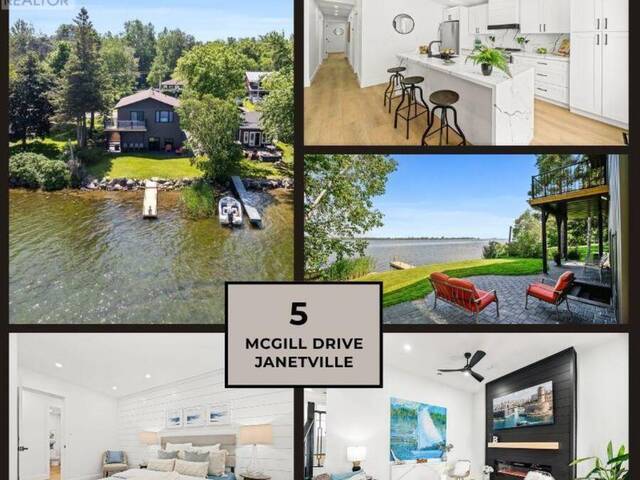 5 MCGILL DRIVE Kawartha Lakes Ontario, L0B 1K0 - 5 Bedrooms Waterfront Home For sale