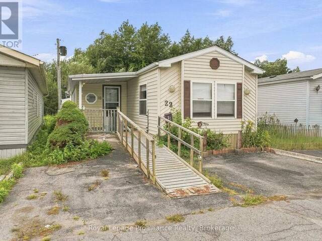 22 - 311 DUNDAS ST E REAR STREET Quinte West Ontario, K8V 1M1 - 2 Bedrooms Home For Sale