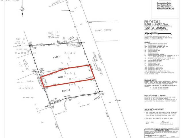 PART 2 MATHEW STREET Cobourg Ontario, K9A 3E6 - Vacant Land For Sale