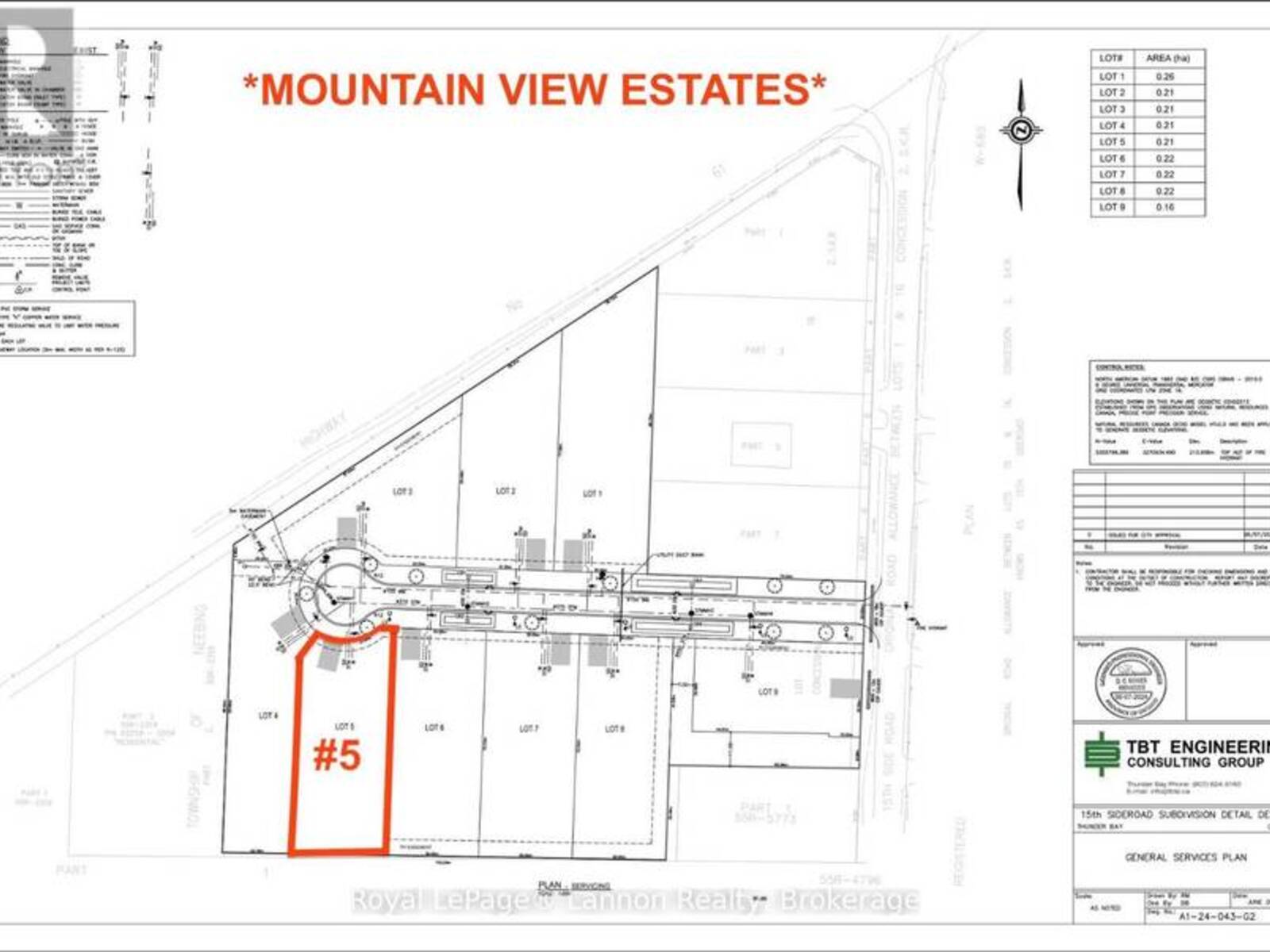 LOT #5 MOUNTAIN VIEW DR., Thunder Bay, Ontario P7J 1E2