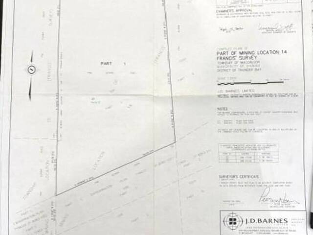 2386 HWY 11/17 Thunder Bay Ontario, P7A 0M6 - Vacant Land For Sale